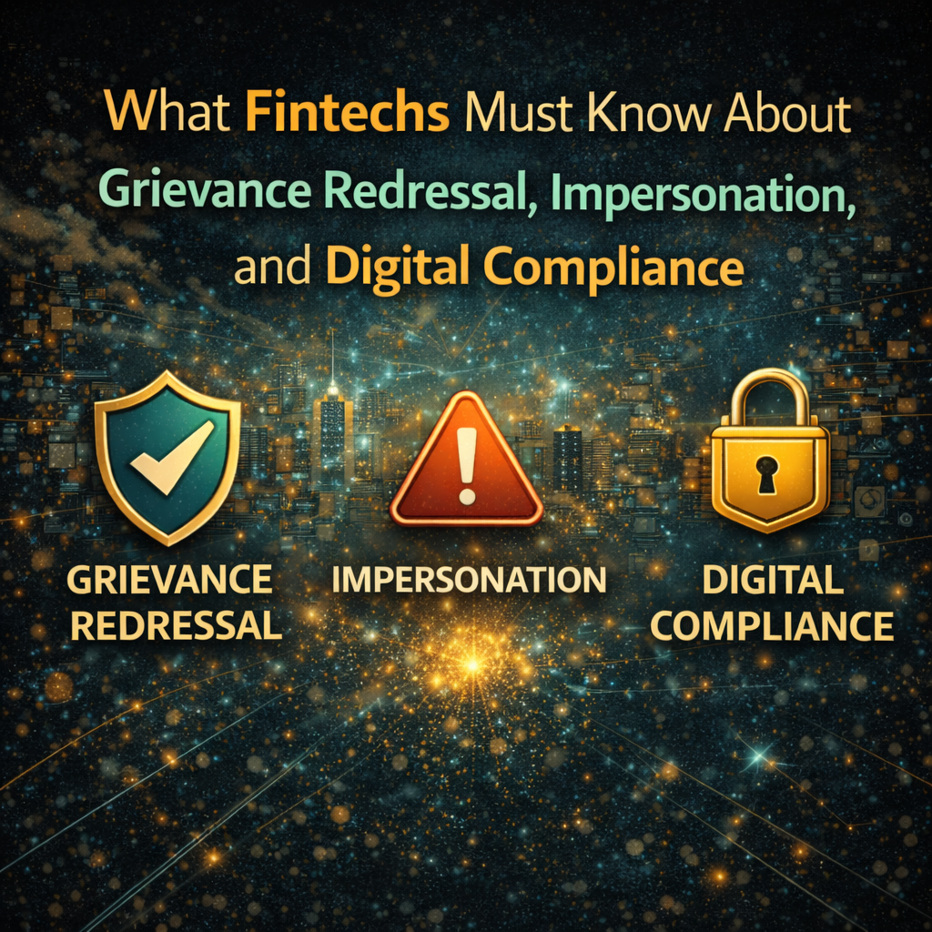What Fintechs Must Know About Grievance Redressal, Impersonation, and Digital Compliance What Fintechs Must Know About Grievance Redressal, Impersonation, and Digital Compliance